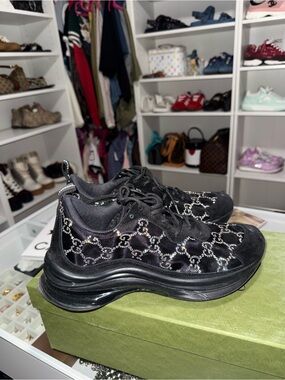 Gucci diamond rhinestone sneakers